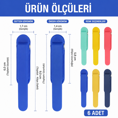 Otomatik Kitap Ayracı 3'lü Renkli Set